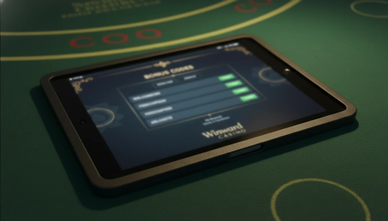 New player signing up at Winward Casino